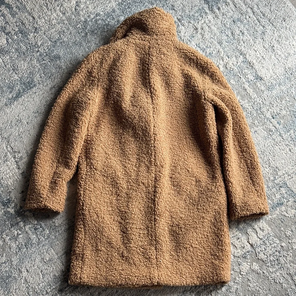 Zara Camel Textured Peacoat - Picture 4 of 5
